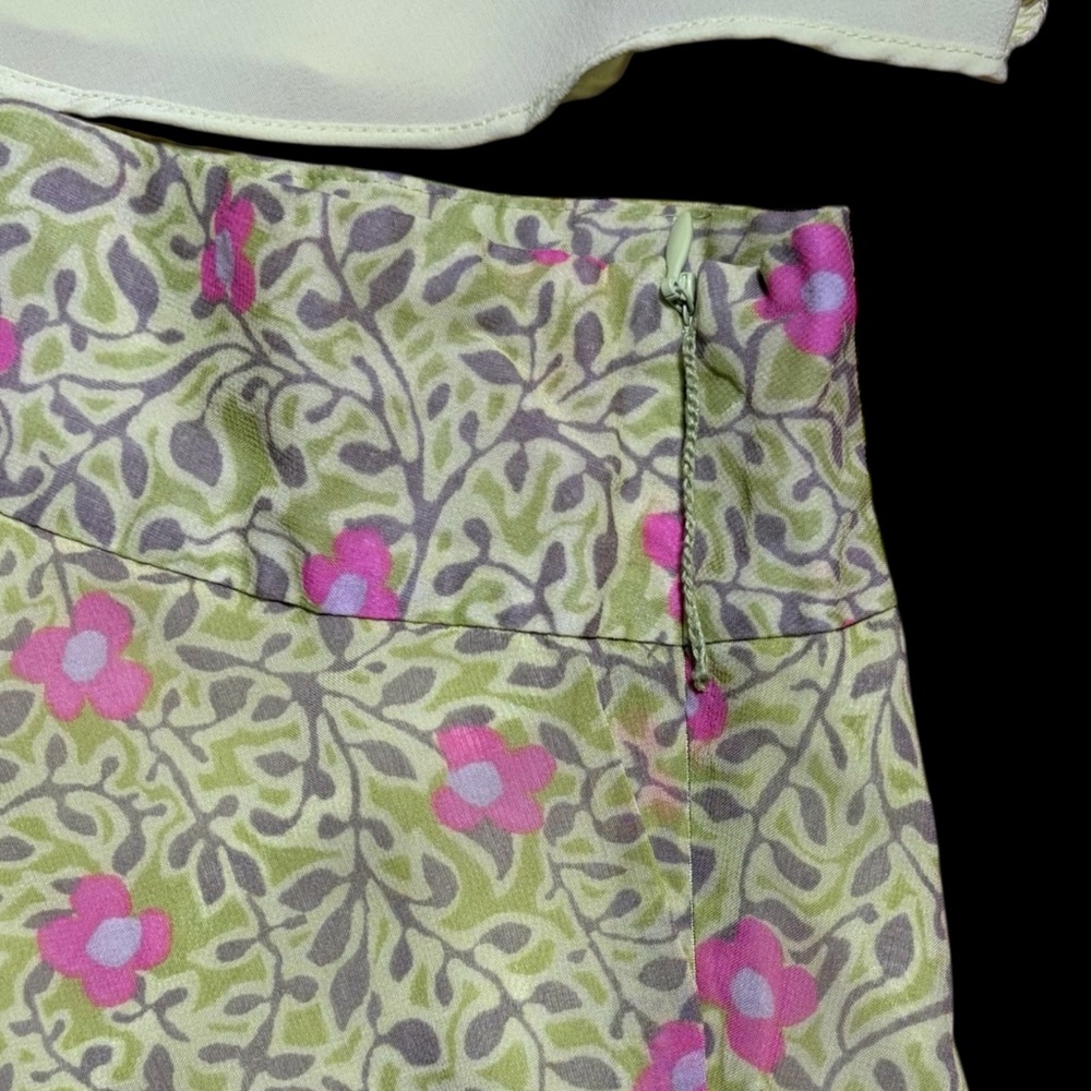 Sigrid Olsen Floral Two Piece Top and Skirt - Picture 3 of 15